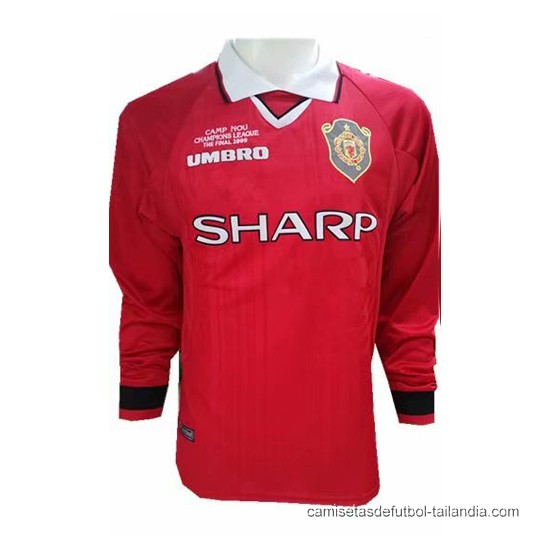 1ª Camiseta Manchester United UCL Manga Larga Retro 1999-2000 - Haga un click en la imagen para cerrar